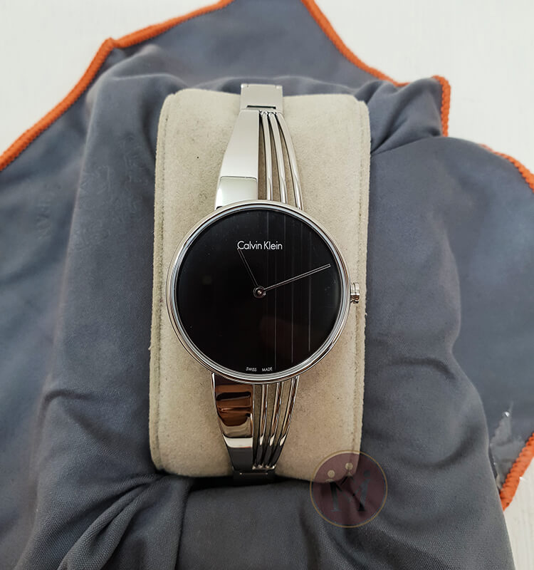  Shop Authentic Calvin Klein Drift Black Dial Silver Steel Strap Watch for Women - K6S2N111 - Luxxuri