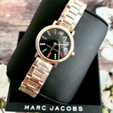  Shop Authentic Marc Jacobs Roxy Black Dial Rose Gold Steel Strap Watch for Women - MJ3569 - Luxxuri