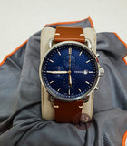  Shop Authentic Fossil The Commuter Blue Dial Brown Leather Strap Watch for Men - FS5401 - Luxxuri