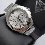  Shop Authentic Guess Enchanting Diamonds Silver Dial Silver Steel Strap Watch for Women - W0305L1 - Luxxuri