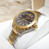  Shop Authentic Versace Hellenyium Brown Dial Two Tone Steel Strap Watch for Women - V12040015 - Luxxuri