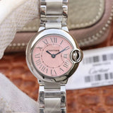  Shop Authentic Cartier Ballon Bleu de Cartier Pink Dial Silver Steel Strap Watch for Women - W6920038 - Luxxuri