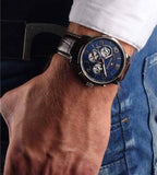  Shop Authentic Tommy Hilfiger Keagan Chronograph Blue Dial Brown Leather Strap Watch for Men - 1791290 - Luxxuri