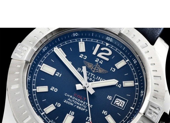  Shop Authentic Breitling Colt Automatic 44mm Blue Dial Rubber Strap Mens Watch - A1738811-C906-157S - Luxxuri