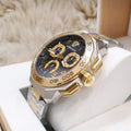  Shop Authentic Versace Dylos Chronograph Black Dial Two Tone Steel Strap Watch for Men - VQC100016 - Luxxuri