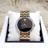  Shop Authentic Movado Veturi Quartz Black Dial Two Tone Steel Strap Watch for Men - 0606932 - Luxxuri