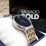  Shop Authentic Movado Veturi Quartz Black Dial Two Tone Steel Strap Watch for Men - 0606932 - Luxxuri