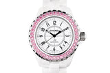  Shop Authentic Chanel J12 Sapphire Bezel Ceramic White Dial White Steel Strap Watch for Women - J12 H2010 - Luxxuri