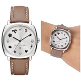  Shop Authentic Marc Jacobs Mandy Silver Dial Brown Leather Strap Watch for Women - MJ1563 - Luxxuri