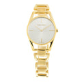  Shop Authentic Calvin Klein Dainty White Dial Gold Steel Strap Watch for Women - K7L23546 - Luxxuri