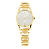  Shop Authentic Calvin Klein Dainty White Dial Gold Steel Strap Watch for Women - K7L23546 - Luxxuri