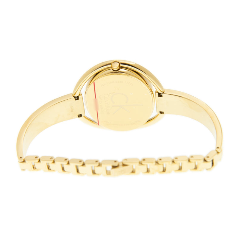  Shop Authentic Calvin Klein Impetuous White Dial Gold Steel Strap Watch for Women - K4F2N516 - Luxxuri