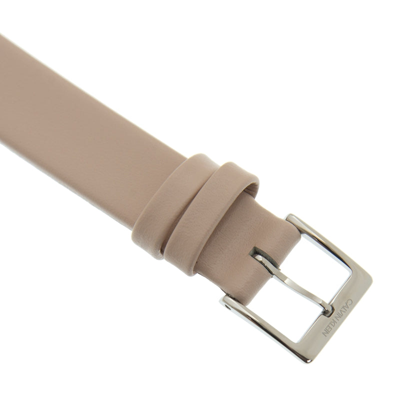  Shop Authentic Calvin Klein Rise White Beige Dial Beige Leather Strap Watch for Women - K7A231XH - Luxxuri