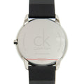  Shop Authentic Calvin Klein Minimal Diamonds Black Dial Black Leather Strap Watch for Men - K3M211CS - Luxxuri