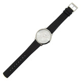  Shop Authentic Calvin Klein Minimalist White Dial Black Leather Strap Watch for Men - K3M211C6 - Luxxuri