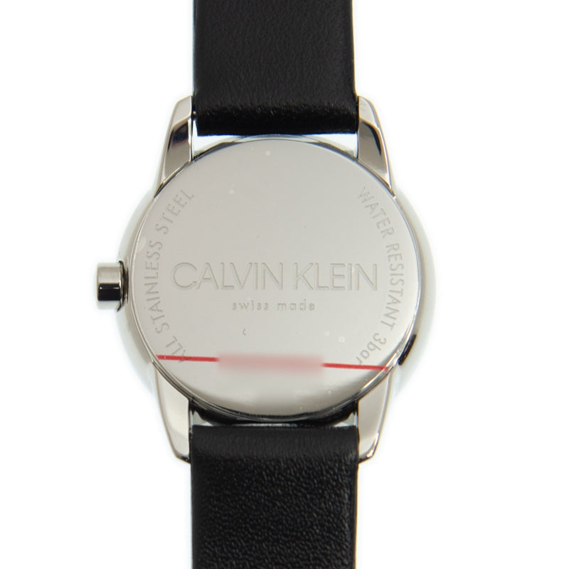  Shop Authentic Calvin Klein Minimal Black Dial Black Leather Strap Watch for Women - K3M231CS - Luxxuri