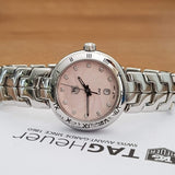  Shop Authentic Tag Heuer Link Diamonds Pink Dial Silver Steel Strap Watch for Women - WAT1415.BA0954 - Luxxuri
