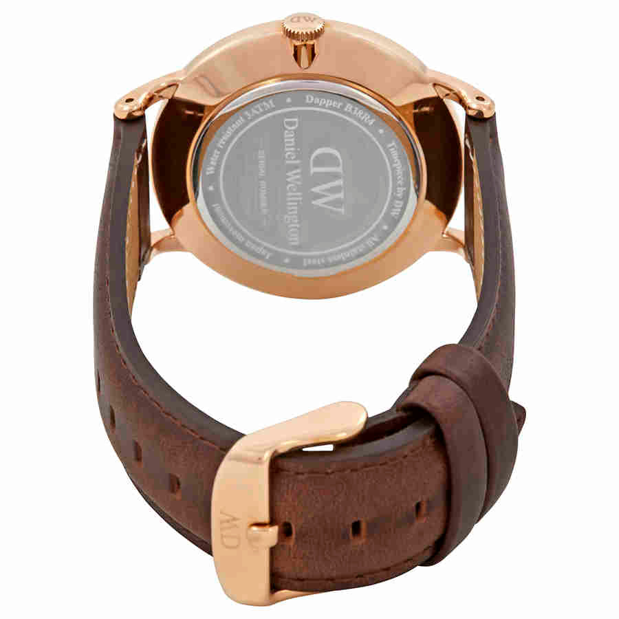  Shop Authentic Daniel Wellington Dapper Bristol White Dial Brown Leather Strap Watch For Men - DW00100086 - Luxxuri