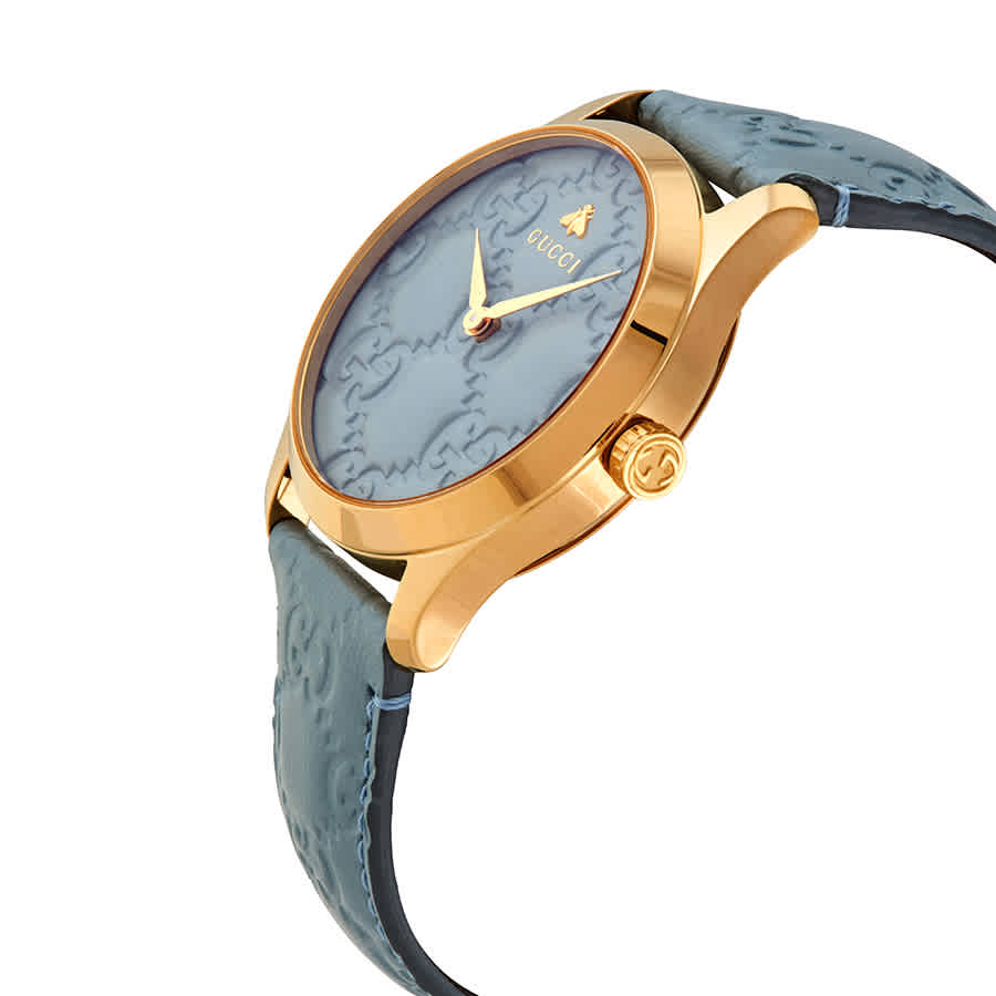  Shop Authentic Gucci G Timeless Quartz Blue Dial Blue Leather Strap Watch For Men - YA1264097 - Luxxuri