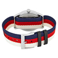  Shop Authentic Gucci G Timeless Quartz White Red Blue Dial Multicolored NATO Strap Watch For Men - YA1264059 - Luxxuri