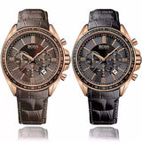  Shop Authentic Hugo Boss Driver Chronograph Brown Dial Brown Leather Strap Watch For Men - HB1513093 - Luxxuri