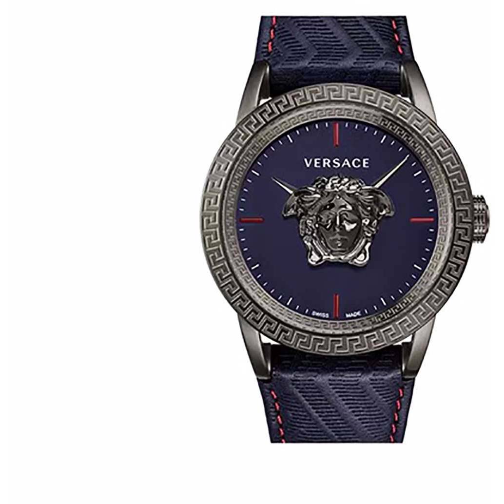  Shop Authentic Versace Palazzo Empire Blue Dial Blue Leather Strap Watch for Men - VERD00118 - Luxxuri