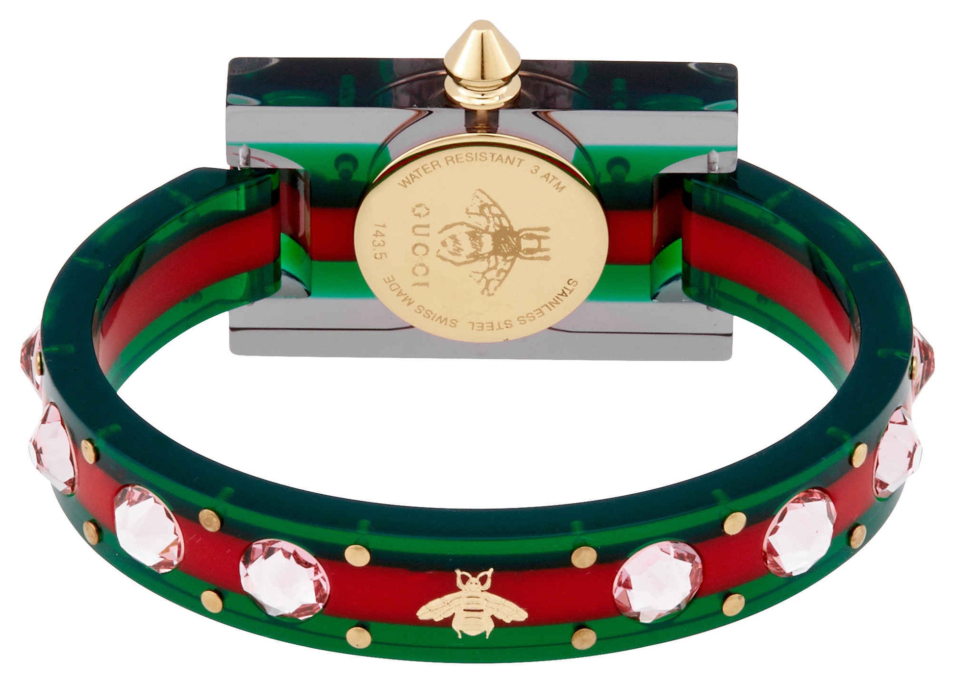  Shop Authentic Gucci Vintage Web Pink Mother of Pearl Dial Two Tone Plastic Strap Watch For Women - YA143525 - Luxxuri