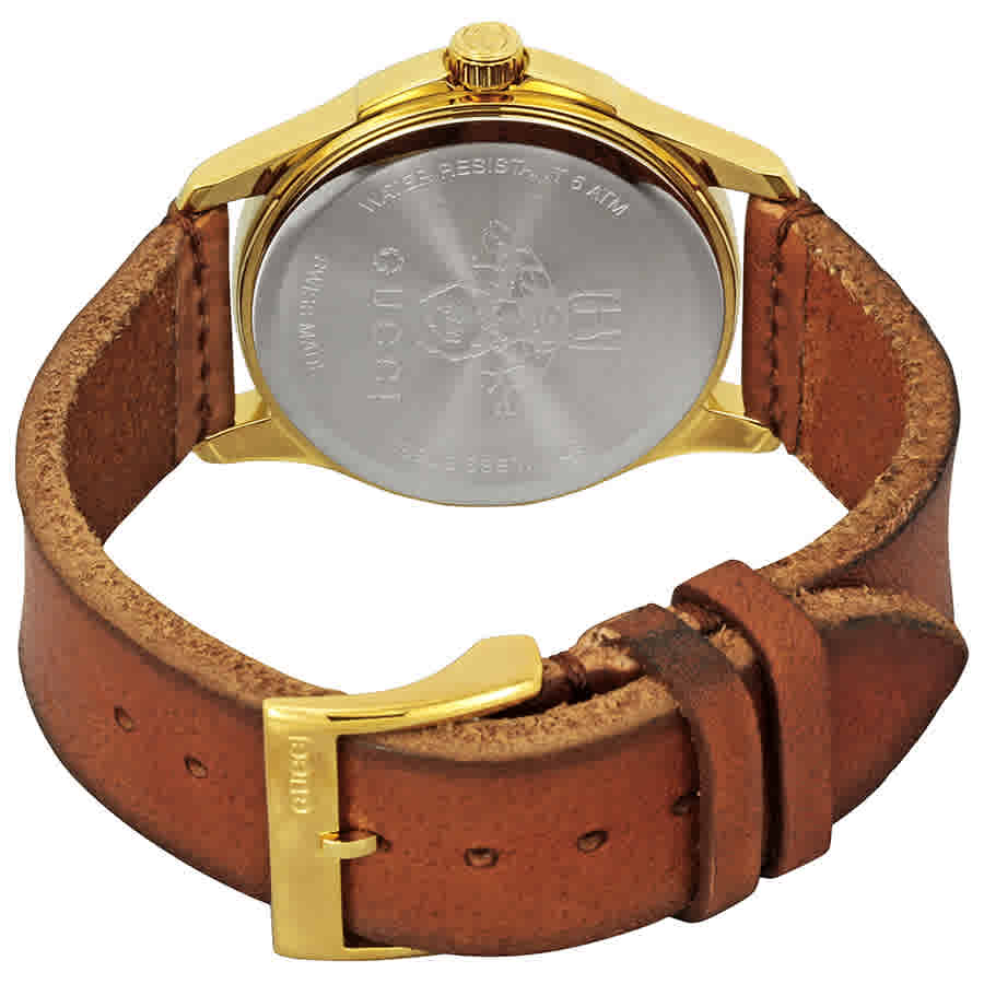  Shop Authentic Gucci G Timeless Quartz Green & Red Dial Brown Leather Strap Watch For Men - YA126451 - Luxxuri
