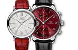  Shop Authentic IWC Portofino Automatic Diamonds Silver Dial Red Leather Strap Watch for Women - IW357408 - Luxxuri