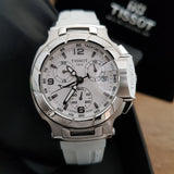  Shop Authentic Tissot T Race Lady Chronograph White Dial White Rubber Strap Watch for Women - T048.217.17.017.00 - Luxxuri