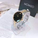  Shop Authentic Movado Museum Classic Diamonds Black Dial Two Tone Steel Strap Watch for Men - 0607202 - Luxxuri