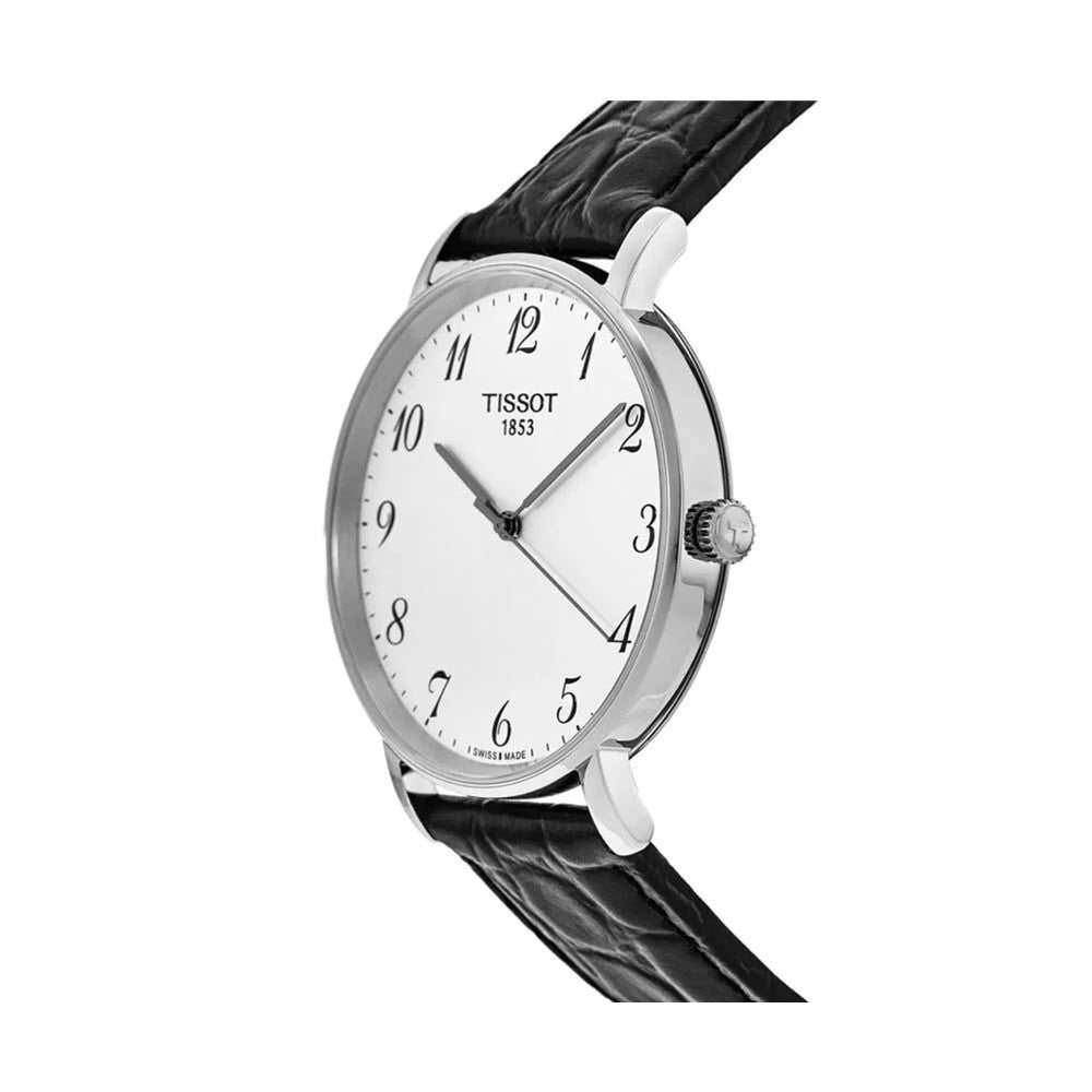  Shop Authentic Tissot Everytime Desire Medium White Dial Black Leather Strap Watch For Men - T109.410.16.032.00 - Luxxuri