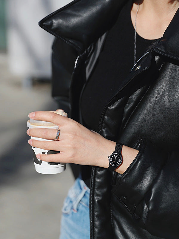  Shop Authentic Calvin Klein Minimal Diamonds Black Dial Black Mesh Bracelet Watch for Women - K3M2342R - Luxxuri