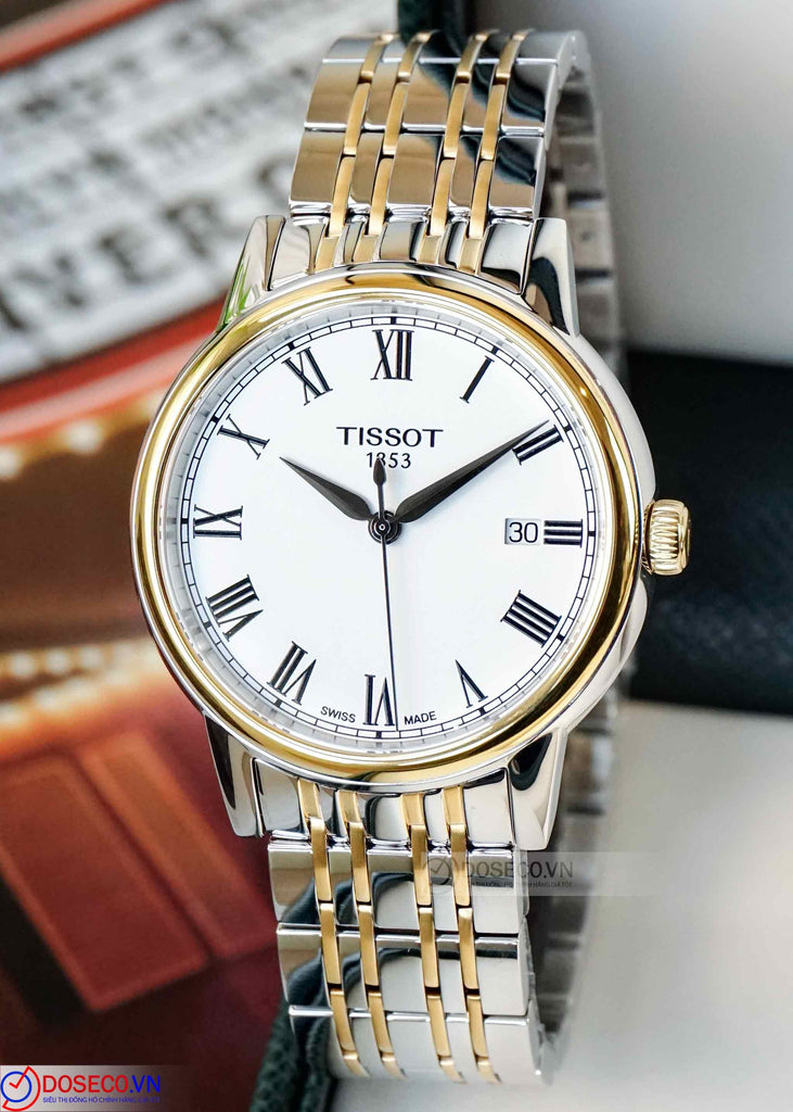  Shop Authentic Tissot T Classic Carson Quartz White Dial Two Tone Steel Strap Watch for Men - T085.410.22.013.00 - Luxxuri