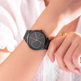  Shop Authentic Calvin Klein Minimal Black Dial Black Mesh Bracelet Watch for Men - K3M214B1 - Luxxuri