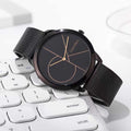  Shop Authentic Calvin Klein Minimal Black Dial Black Mesh Bracelet Watch for Men - K3M214X1 - Luxxuri