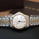  Shop Authentic Gucci G Timeless Silver Dial Two Tone Steel Strap Watch For Women - YA126511 - Luxxuri