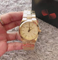  Shop Authentic Michael Kors Channing Quartz Gold Dial Gold Steel Strap Watch For Women - MK6623 - Luxxuri