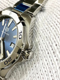  Shop Authentic Tag Heuer Aquaracer Blue Dial Silver Steel Strap Watch for Men - WBD1112.BA0928 - Luxxuri