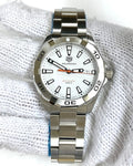  Shop Authentic Tag Heuer Aquaracer Quartz White Dial Silver Steel Strap Watch for Men - WBD1111.BA0928 - Luxxuri