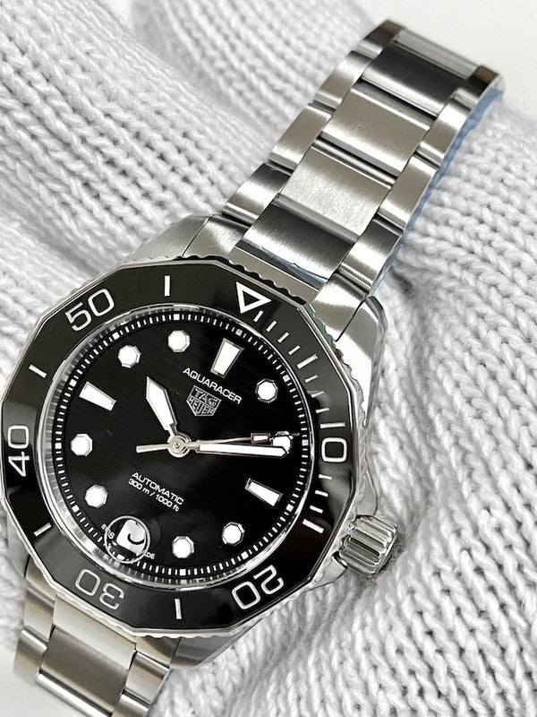  Shop Authentic Tag Heuer Aquaracer Professional 300 Automatic Black Dial Silver Steel Strap Watch for Women - WBP231D.BA0626 - Luxxuri