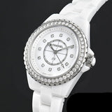  Shop Authentic Chanel J12 Quartz Diamonds White Dial White Steel Strap Watch for Women - J12 H6418 - Luxxuri