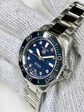  Shop Authentic Tag Heuer Aquaracer Professional 300 Automatic Diamonds Blue Dial Silver Steel Strap Watch for Women - WBP231B.BA0618 - Luxxuri