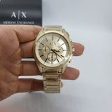  Shop Authentic Armani Exchange Drexler Chronograph Gold Dial Gold Steel Strap Watch For Men - AX2602 - Luxxuri