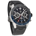  Shop Authentic Tag Heuer Carrera Automatic Chronograph Steel & Ceramic Black Dial Black Rubber Strap Watch for Men - CBG2A1Z.FT6157 - Luxxuri