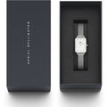 Shop Authentic Daniel Wellington Quadro Unitone Silver Dial Silver Mesh Strap Watch For Women - DW00100486 - Luxxuri
