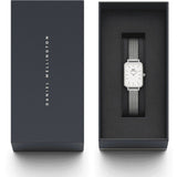  Shop Authentic Daniel Wellington Quadro Unitone Silver Dial Silver Mesh Strap Watch For Women - DW00100486 - Luxxuri