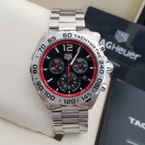  Shop Authentic Tag Heuer Formula 1 Chronograph Black Dial Silver Steel Strap Watch for Men - CAZ101Y.BA0842 - Luxxuri