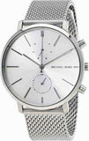  Shop Authentic Michael Kors Jaryn Silver Dial Silver Mesh Bracelet Watch for Men - MK8541 - Luxxuri