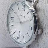  Shop Authentic Fossil Jacqueline White Dial Silver Steel Strap Watch for Women - ES3698 - Luxxuri